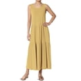 thumbnail image 1 of TheMoogan Robe Longue Midi d'Été Sans Manches à Encolure Dégagée en Jersey à Étages pour Femmes, 1 of 1