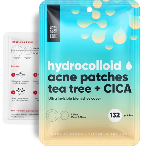 Parches para espinillas LE GUSHE K-BEAUTY para rostro (132 puntos)