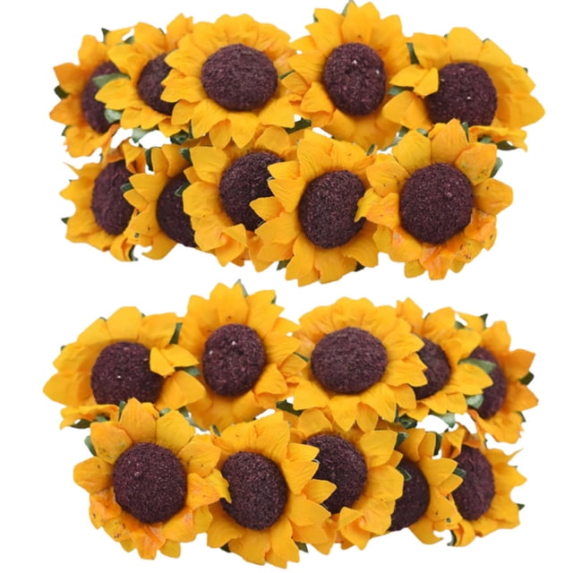 OUNONA Paper Sunflower DIY Craft Material Assorted Color for Envelops Greeting Cards Decor 100pcs