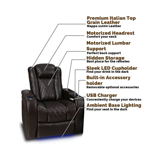 Valencia Tuscany Home Theater Seating Premium Top Grain Italian
