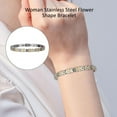 thumbnail image 3 of Pulseras para Mujer,Pulsera de acero, Pulsera de acero inoxidable, pulsera con forma de flor, joyería exquisita, pulsera de mujer, brazalete, joyería simple y elegante para hombres, ni?as Ecomeon  no, 3 of 5