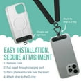 thumbnail image 2 of Smartish Phone Lanyard - Case Clinger - Universal iPhone Holder w/ Detachable Crossbody Shoulder Neck Strap w/ Storage Loops, Fidlock, Insert for Phone Cases iPhone, Galaxy, Pixel - Black Tie Affair, 2 of 6