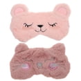 thumbnail image 4 of Miangastore 2pcs Plush Eye Masks Eye Protective Patches Cartoon Shading Blindfolds, 4 of 9