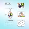 thumbnail image 7 of Taioiat Double Birthstone Necklaces for Women 18K Gold Plated Birthstone Rose Flower Jewelry Anniversary Valentines Day Mother's Day Birthday Gifts for Her Wife Girlfriend Mom, 7 of 7