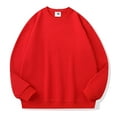 thumbnail image 2 of Diufon Plus Size Pullover Tops for Women Solid Color Sweatshirts Round Neck Long Sleeve Blouses, 2 of 3