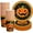 D, variant on Darzheoy 10 Pcs Halloween Party Dinnerware Set Orange Black Pumpkin Themed Paper Dinner Plates Cups Halloween Disposable Tableware Party Supplies for Spooky Themed Party