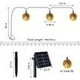 thumbnail image 5 of Cadena de luces solares mágicas, decoración para exteriores con 50 LED impermeables, luces de hadas con energía solar en forma de globo con metal especial resistente al calor, diseño de globo hueco y, 5 of 6