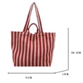 thumbnail image 2 of Lusa Striped Canvas Tote Bags for Women Simple and Stylish Color Blocking Large Capacity Handbags for Everyday Use Durable Spacious Carryall Shoulder Bag for Shopping Travel Navy One Size, 2 of 7
