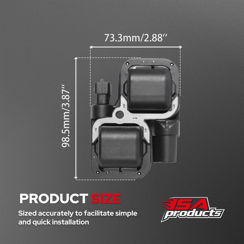 ISA Set of 6 Ignition Coil Pack For Mercedes-Benz E320 E430 E500 CL500 C280 C320 CLK430 CLK500 C43 C55 G500 ML320 ML350 ML430 ML500 S430 S500 AMG Replacement for UF359 5098138AA C1361