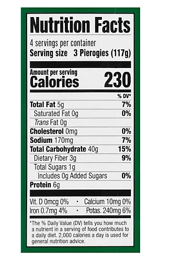 Golden Potato and Onion Pierogies, 16 Ounce, 12 per Case