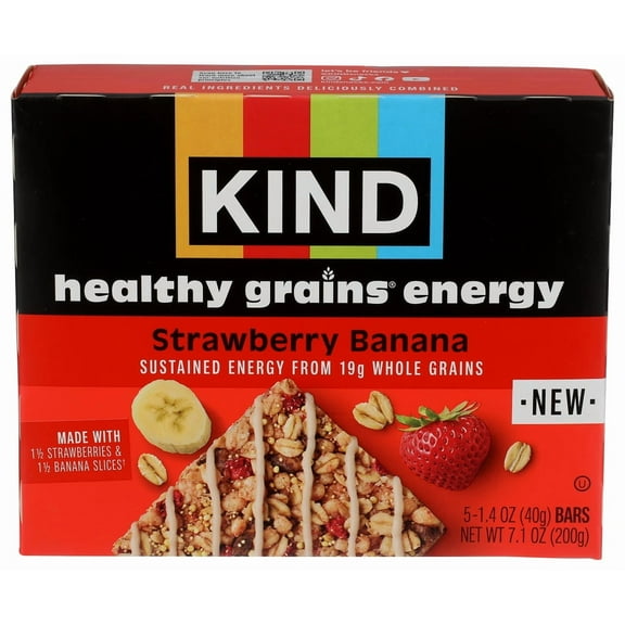 (Pack of 8) KIND Bar Strawberry Banana Energy 5 Ct 7.1 Oz