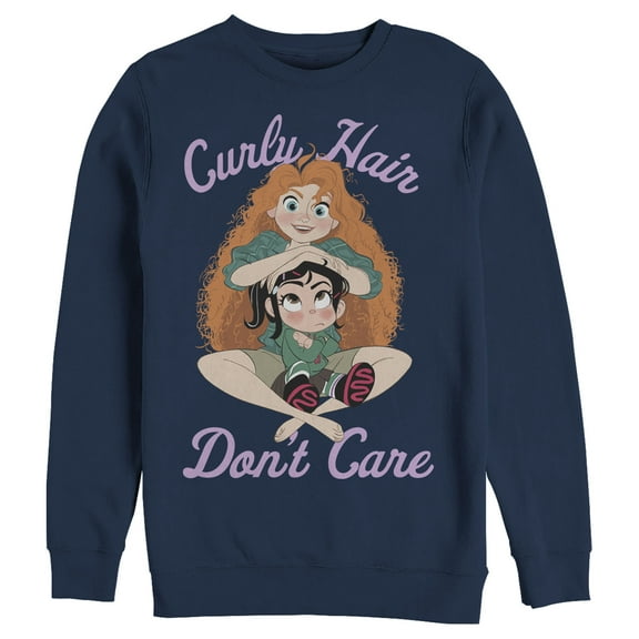 Men's Ralph Breaks the Internet Merida Hair Sweatshirt Navy Blue Small