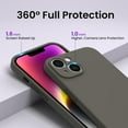 thumbnail image 5 of for iPhone 14 Plus Case with 2 x Screen Protector Liquid Silicone Gel Rubber Cover [Full Body] Shockproof Protective Case for iPhone 14 Plus 6.7 inch-Dark Brown, 5 of 13