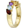 thumbnail image 3 of Everly Women's Rhodolite and Topaz Amethyst Citrine Iolite Garnet Peridot Yellow Gold Plated Ring, 3 of 8