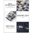 thumbnail image 4 of TACVASEN Men's Flannel Shirt Jacket Cotton Quilted Lined Button Down Plaid Shirt Jacket Winter Warm Heavyweight Coat, 4 of 9