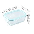 thumbnail image 2 of Tuvgenk Food Storage Containers with Lids Airtight Glass Meal Prep Containers Reusable Freezer Safe 1 Compartment Stackable Snap Leakproof Rectangle Travel Use, 2 of 7