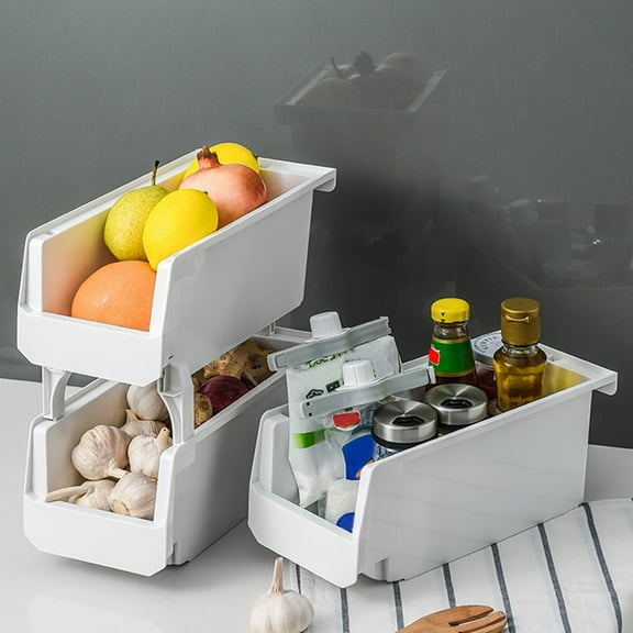 KONTONTY Vegetable Storage Bins PP 1Pcs 11.9X5.7X5.1In For Home Kitchen Use