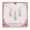 thumbnail image 2 of ZHUWE I Can't Say I Do Without You | Bridesmaid Jewelry Sets for Women 18K Gold Plated Cubic Zirconia Necklace Earring Set for Wedding Gifts (EIGHT SETS GOLD) C87, 2 of 2
