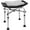 Black, variant on KMINA - Heavy Duty Shower Stool (330 lb) with Double Reinforced Crossbar and Cushion - Made in Europe