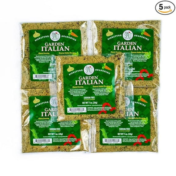 Garden Italian Restaurant Style Salad Dressing Mix, Sodium Free, 5 Pack