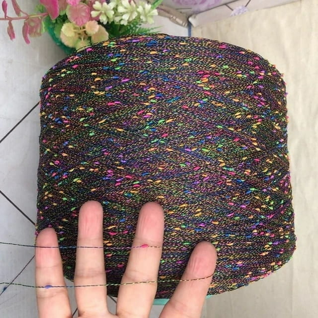 New 500g Very Beautiful Colorful Rainbow Space Dye Fancy Slub Yarn DIY Craft Hand Knitting Crochet Weaving Thread