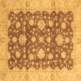 thumbnail image 1 of Ahgly Company Indoor Square Oriental Brown Traditional Area Rugs, 7' Square, 1 of 4
