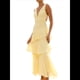 thumbnail image 2 of Vestidos de Dama de de Escalonada para Mujer, Vestidos de Noche Formales con Volantes, Largos y Plisados. Amarillo M, 2 of 10