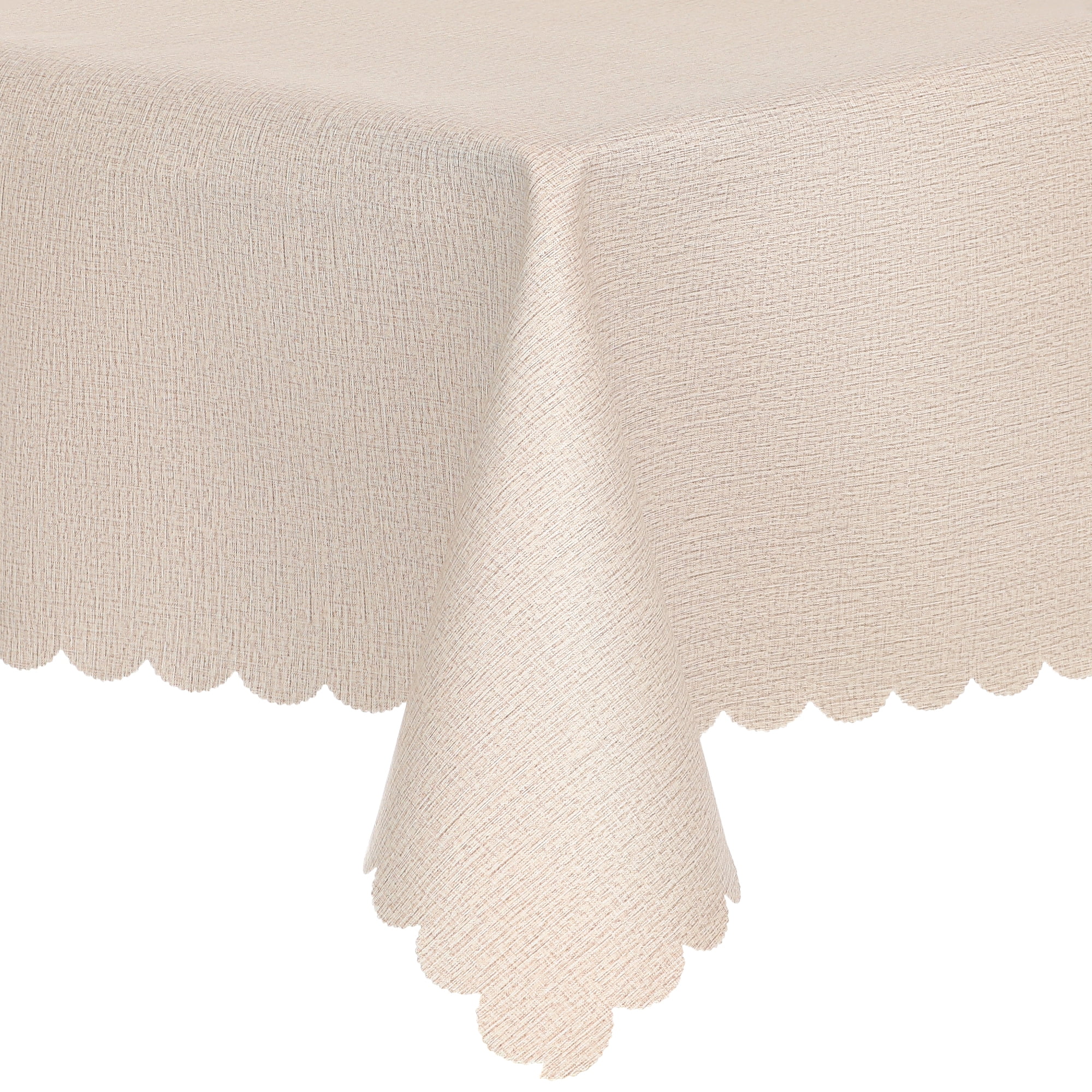 Unique Bargains 1 Pack Oil-Proof Water Resistance Table Cover Beige 55" x 71"