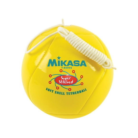 Carcasa Tetherball Mikasa supersuave cosida con cuerda (amarilla)