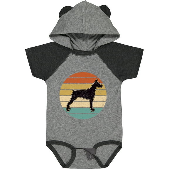 Inktastic Doberman Dog Retro Sunset Boys or Girls Baby Bodysuit