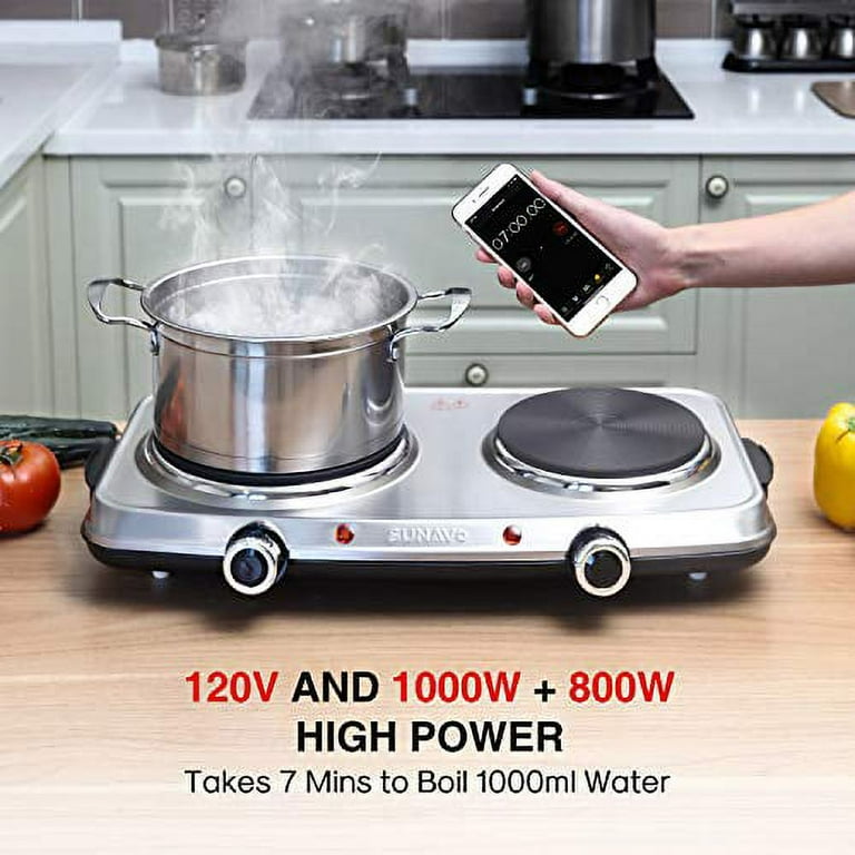 Double Portable Electric Hot Plate Hob Kitchen Review 