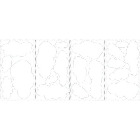 White Clouds Wall Decals