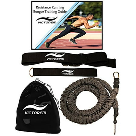 Victorem Strength 80 Lb Resistance Running Training Bungee Band (Waist) Workout Guide“ 8 Ft - 360Â° Agility, Speed, Fitness for Fast-Twitch Athletes “ Gym Equipment for Football, Basketball,