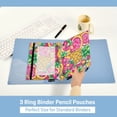 thumbnail image 5 of Wobogo A Vibrant Summer Pattern with Colorful Fruits Pencil Pouch with 3 Ring Binder Holes Set of 2 for Learning Tools, 5 of 6