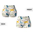thumbnail image 6 of Yiaed Childish Dinosaur Print Women's Athletic Shorts Running Shorts Sporty Short High Waisted Elastic Workout Shorts for Yoga Gym Running & Sports -XX-Large, 6 of 8