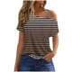 thumbnail image 1 of Camiseta de Manga Corta de Camiseta Casual de Manga Corta de Camiseta Casual de Manga Corta Hecha de Cómodo Estante de Imitación para Todo el Uso de Temporada, Camisetas de Mujer, 1 of 5