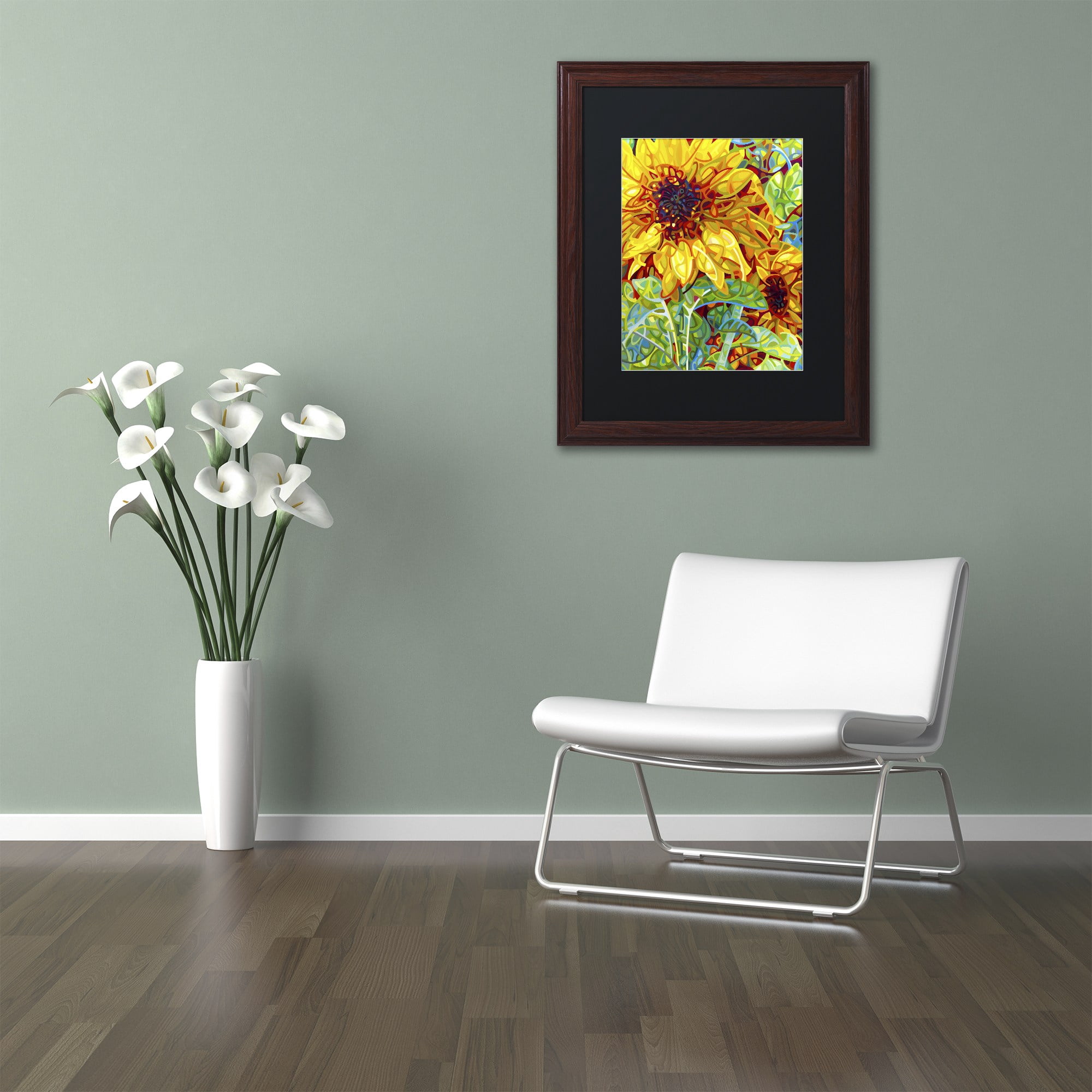 Mandy Budan 'Summer In The Garden' Black Matted Framed Art