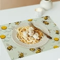 thumbnail image 6 of SHERONV Bees Placemats Set of 4  Kids Cartoon Animal Placemats for Dining Table Indoor Outdoor Kitchen Honeycomb Table Mats Placemat Farmhouse Decor Table Place Mats Room Decorations White 18x12in, 6 of 8