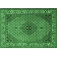 thumbnail image 1 of Ahgly Company Indoor Rectangle Medallion Emerald Green Traditional Area Rugs, 8' x 10', 1 of 4