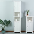 thumbnail image 4 of LuxenHome White MDF Wood 67-Inch Tall Tower Bathroom Linen Cabinet, 4 of 11