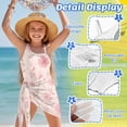thumbnail image 5 of SEANATIVE 15-16 Year Kid Girl Swimsuit with Mesh Skirt Coverup One Piece Bathing Suit Comfortable Stretch Summer Swimwear with Adjustable Strap, Pink Floral, 5 of 7