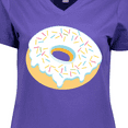 thumbnail image 4 of Inktastic White Donut with Sprinkles Women's V-Neck T-Shirt, 4 of 5
