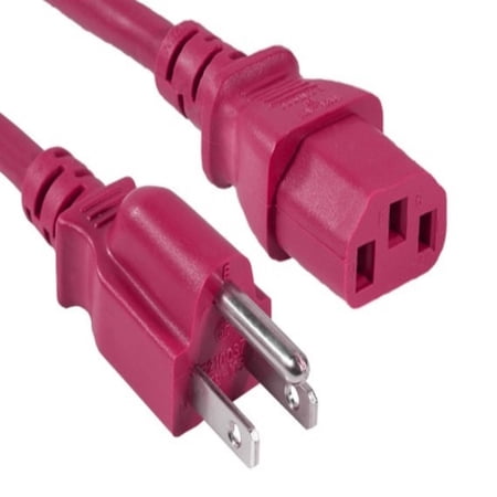 SANOXY Cables and Adapters; 10ft 18 AWG Universal Power Cord (IEC320 C13 to NEMA 5-15P) Red