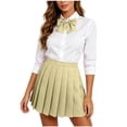 thumbnail image 4 of Ovbmpzd A-Line Women Summer Dresses Mini Pleated Yellow Cute Skirts Casual Skirts Skirts,XXXL, 4 of 6