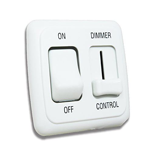 12 Volt DC Dimmer Switch for LED, Halogen, Incandescent - RV, Truck, and Strip Lighting (Large Slider, White) - Walmart.com
