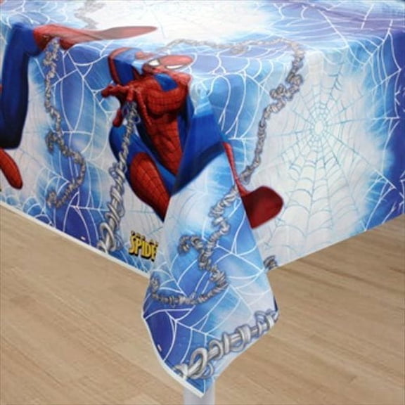 Marvel Spiderman Birthday & More Party Waterproof Tablecover Decoration - Extra Long 54" X 102"