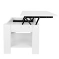thumbnail image 6 of ZENSTYLE Lift-up Top Coffee Table / Sturdy And Durable / Exquisite Table with Under Storage Shelf / Simple And Fashionable Style / Home Essential - White, 6 of 8
