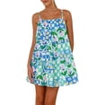 thumbnail image 1 of Gupgi Robe Mini Cami Florale pour Femmes Bretelles Spaghetti Robe Courte Boho Robe Fluide de Plage de Vacances, 1 of 1