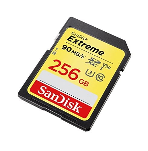 SanDisk 256GB Extreme SDXC UHS-I Memory Card - 90MB/s, C10, U3, V30, 4K UHD, SD Card - SDSDXVF-256G-GNCIN