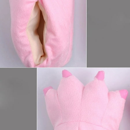 

Adult Women Plush Indoor Slippers Funny Animal Paw Monster Claw Shoes